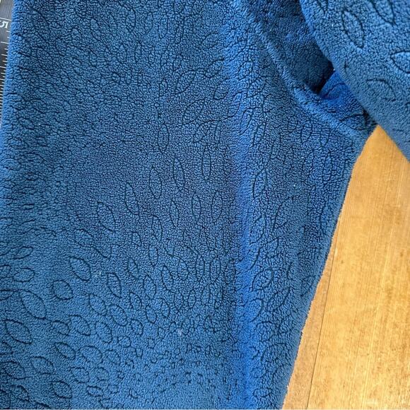 Wooly Bully Wear Colorado blue 1/4 toggle fleece pullover size small faux fur - Picture 9 of 14